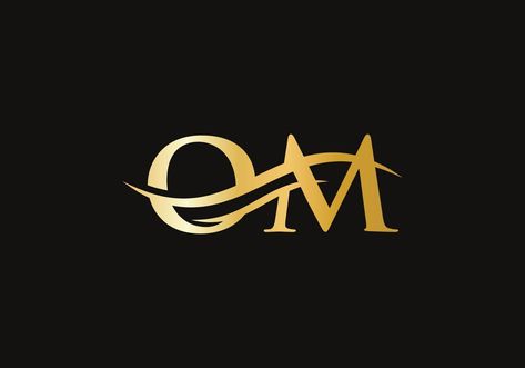 OM logo design. Initial OM letter logo vector. Swoosh letter OM logo design Om Name Logo, Om Logo Design, Om Logo, Interior Logo, Mobile Photo Editing, Mobile Photo, Name Logo, Draw On Photos, Book Art Drawings