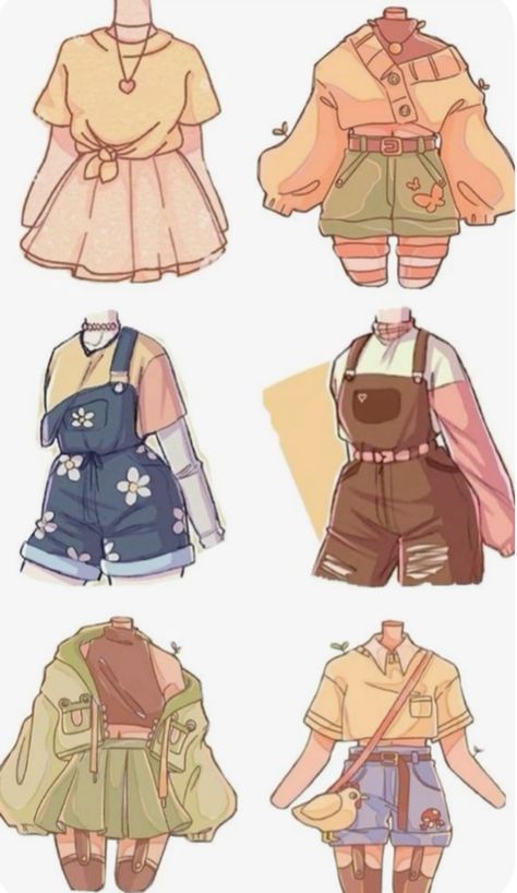 #outfitstyle Art Style Challenge, Art Outfits, Clothing Sketches, Clothing Design Sketches, Drawing Anime Clothes, Dress Design Sketches, Fashion Illustration Dresses, Easy Trendy Outfits, Whimsical Fashion