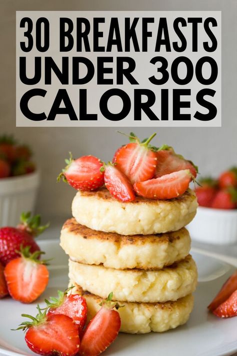 If you're looking for quick and easy breakfast ideas you can make ahead and enjoy on the go, this collection of 30 breakfasts under 300 calories is for you! Low Calorie Breakfast, Healthy Low Calorie Breakfast, Quick And Easy Breakfast Ideas, Healthy Desayunos, Menu Sarapan Sehat, Biscuits Diététiques, Under 300 Calories, Resep Diet, Healthy Breakfast Recipes Easy