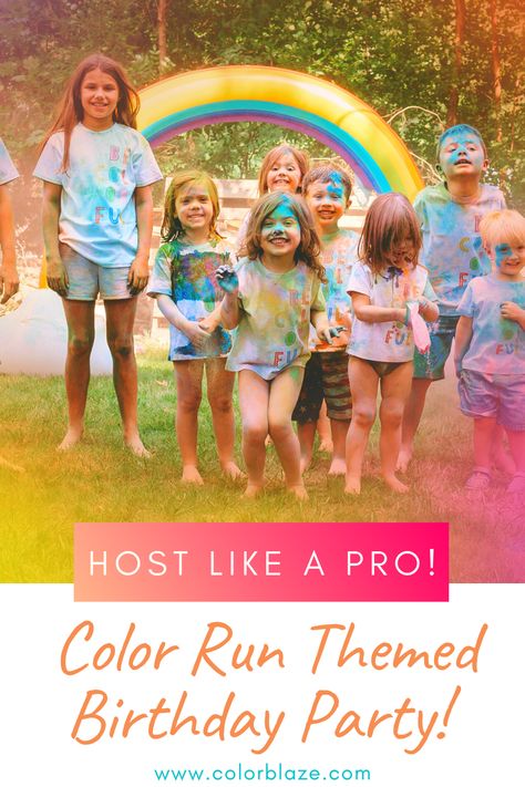 Wanting a unique way to celebrate a birthday? Look no further. Color Powder is a kids best friend and creates a fun and bright addition to any birthday party. Click the pic for a guide on how to plan an spectacular birthday party outside with a color run theme. Colour Run Party, Color Run Birthday Party, Color Powder Games, Color Wars Birthday Party, Color Powder Birthday Party, Running Birthday Party, Color Wars Party, Color Powder Party, Messy Birthday Party Ideas