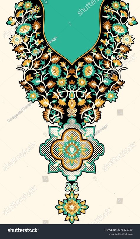 Digital Textile Print Design Kurti Shirt Stock Illustration 2378325729 | Shutterstock Neck Art, Design Kurti, Textile Print, Textile Prints, Image Illustration, 3d Objects, Flower Art, Art Images, Stock Illustration