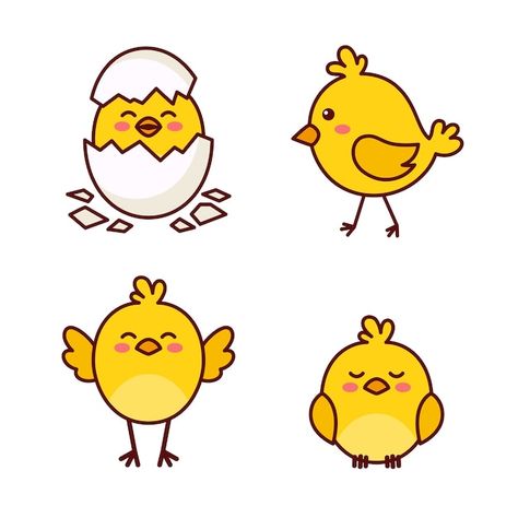 Cute Cartoon Chicken, Cartoon Chicken Cute, Chicken Drawing Simple Cute, Cockatiel Drawing Cute, Chicken Cartoon Cute, Chicken Cute Art, Easter Chicken Drawing, Chick Drawing Cute, Chicken Cute Drawing