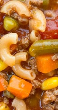 Hamburger Vegetable Soup With Noodles, Hamburger Meat Vegetable Soup, Hamburger Soup With Macaroni, Soup With Macaroni, Hamburger Macaroni Soup, Macaroni Hamburger, Soup Hamburger, Hamburger Macaroni, Macaroni Soup Recipes