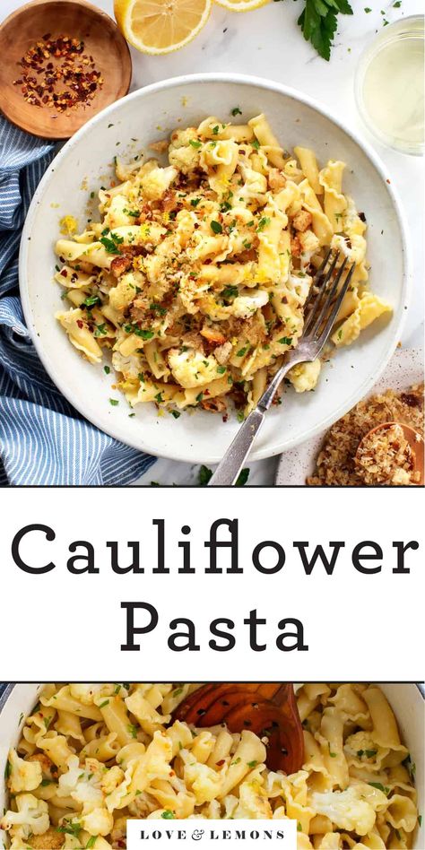 Roasted Cauliflower Pasta Recipes, Cauliflower With Pasta, Cauliflower Pasta Noodles, Pasta Cauliflower Recipes, Cauliflower Recipes Pasta, Pasta With Cauliflower Recipes, Cauliflower Noodles Recipes, Pasta And Cauliflower Recipe, Cauliflower Sauce Pasta