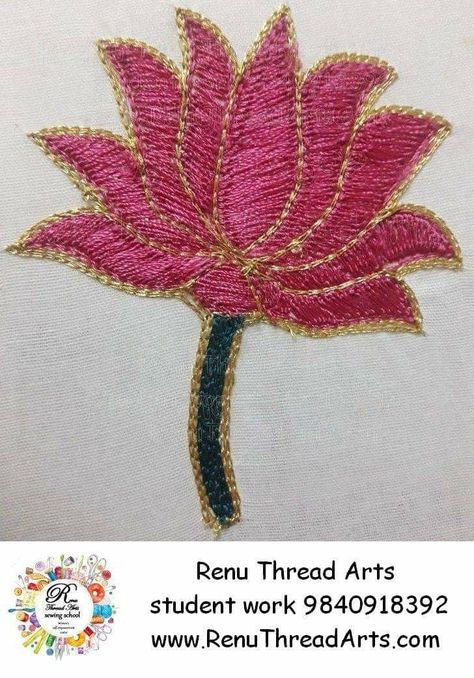 Aari Patch Work Designs, Neat Work, Peacock Embroidery Designs, Peacock Embroidery, Flower Machine Embroidery Designs, Simple Embroidery Designs, Chain Stitch Embroidery, Sewing School, Bead Embroidery Tutorial