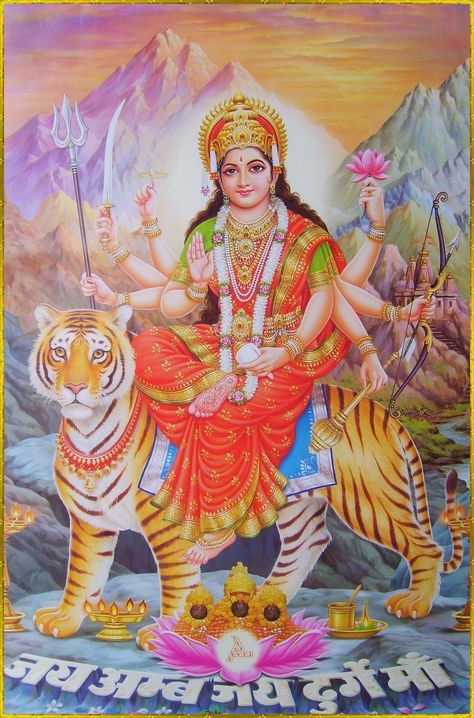 Maa Vaishnodevi Om Gam Ganapataye Namaha, Hindu Goddesses, Ambe Maa, Durga Mata, Durga Picture, Maa Durga Image, Durga Ji, Durga Kali, Mother Kali