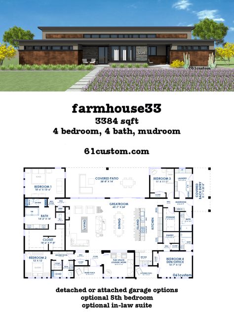 Farmhouse Flooring, Courtyard House Plans, Kitchen Floor Plans, Interior Vintage, Cabin Interiors, Cabin Interior, Bedroom Floor Plans, Farmhouse Plan, Farmhouse House