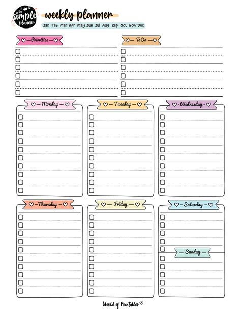 2024 Planner Template, Student Daily Planner Template, Weekly Planner Template Free Printable, Time Planner Template, Planner Template School, Student Schedule Template, Cute Weekly Planner Template, School Weekly Schedule, My Week Planner