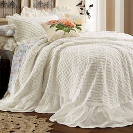 Heartland Space Saver | Ginny's Patchwork, Skirted Bedspread, Crochet Bed Cover, Fantasy Crochet, Bedroom Comforters, Ruffle Bedspread, Trendy Room Decor, Crochet Bed, Trendy Room