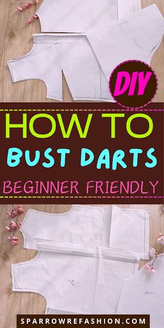 How to Add Bust Darts to a Sewing Pattern - Sparrow Refashion: A Blog for Sewing Lovers and DIY Enthusiasts Sparrow Refashion, Cool Erasers, Bustier Pattern, Dress Sewing Patterns Free, Bodice Pattern, Modern Sewing Patterns, Diy Sewing Pattern, Visual Learners, Coat Patterns