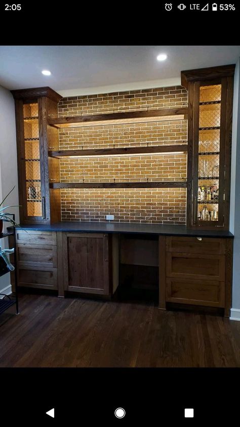 Bourbon Den Ideas, Office Bourbon Bar, Bourbon Lounge Basement, Classy Basement Bar Ideas, Bourbon Bars Home, Speakeasy Style Home Bar, Speakeasy Inspired Basement, Bourbon Home Bar, Bourbon Shelving Ideas