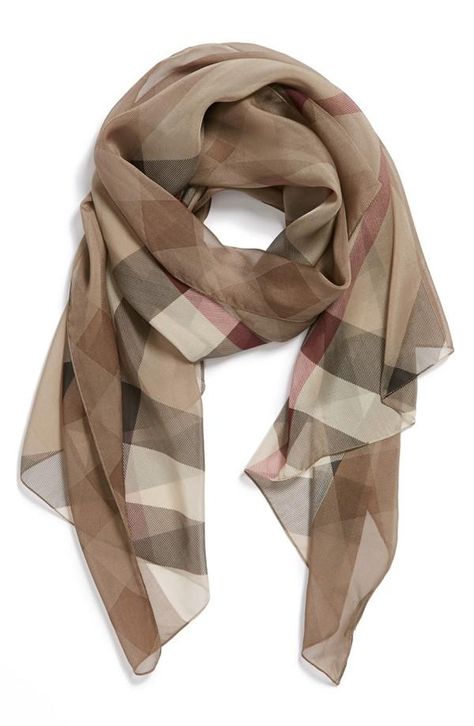 Burberry Check Print Silk Scarf Haute Couture, New Girl, Burberry Scarf, Printed Silk Scarf, Fashion Outlet, Up Girl, Wholesale Fashion, Online Clothing, Look Fashion