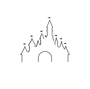 Disney Castle Line Art, Disneyland Drawings, Minimalist Disney Tattoo, Disney Castle Outline, Minimalista Disney, Disney Castle Drawing, Disney Castle Tattoo, Disney Castle Silhouette, Chateau Disney