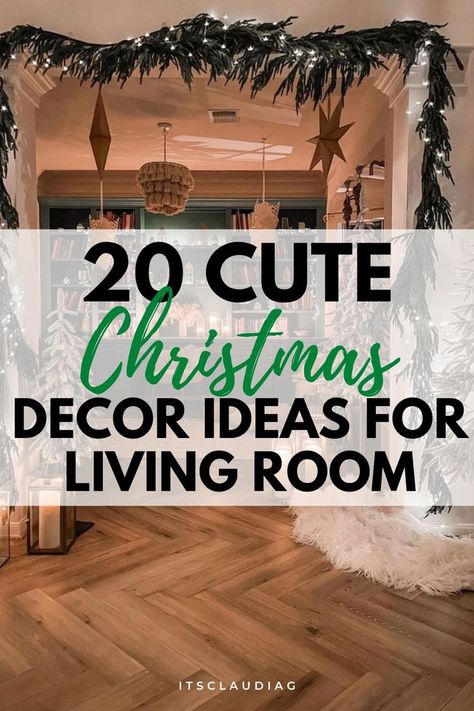 If you’re looking for unique Christmas decor ideas you can easily try, definitely check these out. This girl shows you the best apartment Christmas decor ideas! Great Room Christmas Decor, Cute Indoor Christmas Decor, Home Decor Ideas For Christmas, Christmas Decorations For Walls, Christmas Decorations Inside House, Several Christmas Trees In One Room, Christmas Theme Room Ideas, Decorating Basement For Christmas, Christmas Wreath Wall Decor Living Room