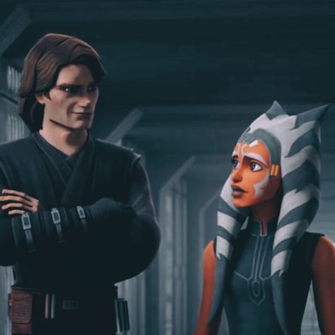 Ahsoka Tano Clone Wars Season 7, Anakin And Ahsoka Aesthetic, Star Wars Anakin And Ahsoka, Star Wars Ahsoka And Anakin, Anakin Clone Wars Icon, Clone Wars Anakin And Ahsoka, Anakin Skywalker Ahsoka, Ashoka And Anakin, Anakin And Ashoka