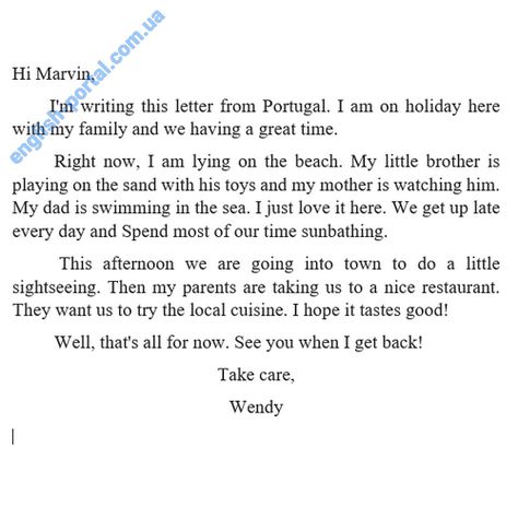Download - letter to friend about travelling holiday informal-letter - English portal Letter To Friend, Informal Letter, Friendly Letter Writing, Holiday Emails, Write An Email, Friendly Letter, Letter Example, Letter To Yourself, Winter Vacation