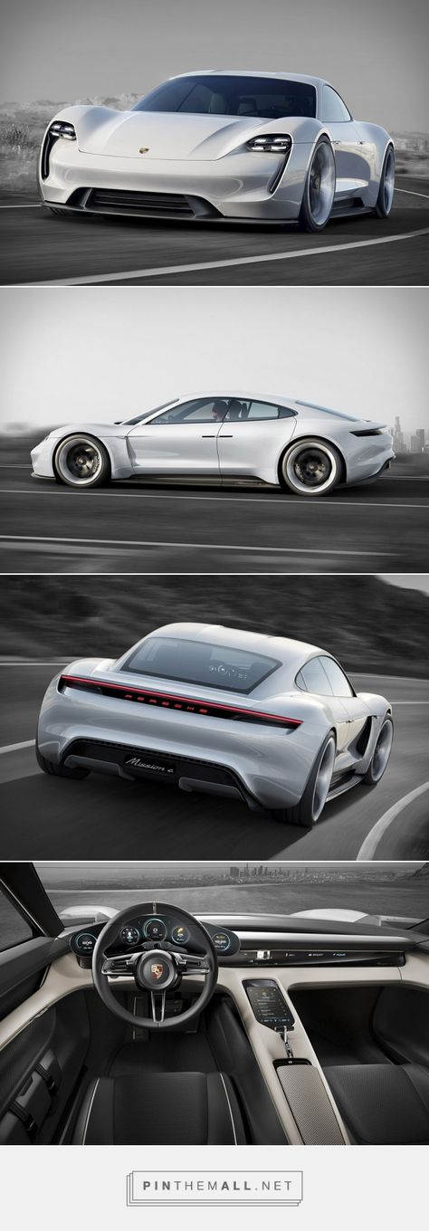 Porsche Mission E Concept - electric 4-door                                                                                                                                                     More Porsche Mission E, Xe Porsche, Motor Balap, Van Volkswagen, Luxe Auto's, Mobil Futuristik, All Electric Cars, Mission E, Gas Monkey