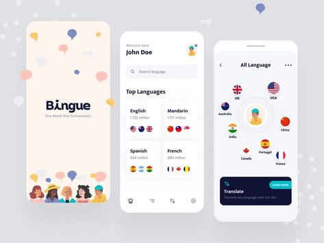 Learning App Design, Language Learning Apps, Studio Marketing, Language Apps, Infographic Illustration, Foreign Language Learning, Learning Apps, News Apps, Mobile App Ui