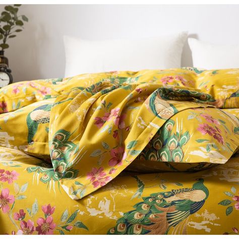 Sweety Pie, Peacock Bedding, Mustard Bedding, Yellow Comforter, Yellow Duvet, Paisley Duvet, Duvet Covers Floral, Pink Duvet, Pink Duvet Cover