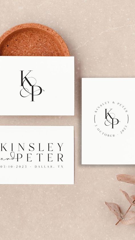 wedding logo, monogram on white stationery and blush cream marble background Wedding Emblem Logo, A A Monogram Logo, Wedding Logo Initials, Unique Wedding Logo, Custom Wedding Logo, Wedding Invitations Monogram, Wedding Logos Design, Md Monogram Logo, Modern Wedding Monogram