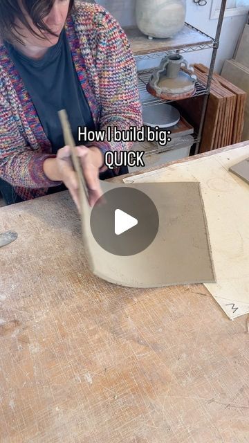 Morgan Peck on Instagram: "I don’t have a lot of patience. 😬 Especially when I’m making things, so using a slab of sculpture clay really work for me. I can build a 12” tall vase in minutes (at least get the body done). With just a few well placed darts the shape can change quickly.  I’ve never had luck or much interest using the pottery wheel, but this method has kept me interested for nearly 15 years." Sculptural Ceramic Vases, Tall Pottery Vases, No Wheel Pottery, Handbuilt Ceramic Vases, Handbuilt Pottery Vase, Slab Pottery Ideas Creative, Hand Built Vase Pottery, Ceramic Vase Shapes, Ceramic Body Sculpture