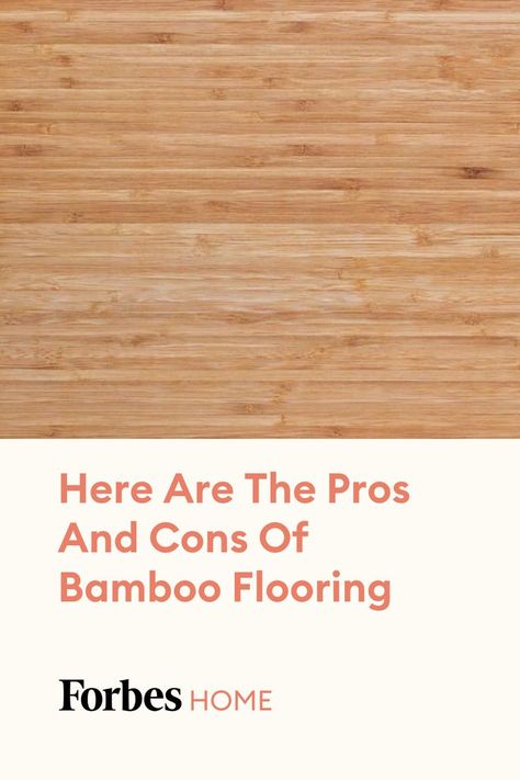 Bamboo flooring is receiving more attention in recent years, particularly among homeowners looking for environmentally friendly and sustainable building materials. #bambooflooring #flooring #forbeshome Bamboo Wooden Flooring, Sustainable Flooring Materials, Bamboo Flooring Ideas, Bamboo Floors Living Room, Light Bamboo Flooring Living Rooms, Strand Woven Bamboo Flooring, Bamboo Floor Bathroom, Bamboo Flooring Bedroom, Light Bamboo Flooring