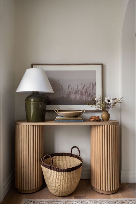 Studio Mcgee Console Table Styling, Fall Entryway Table Decor, Studio Mcgee Entryway, Mcgee Entryway, Mcgee Studio, Entry Console, Entryway Style, Entry Console Table, Console Styling