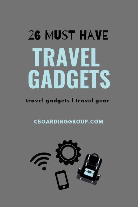 26 Must Have Travel Gadgets & Gear Best Travel Gadgets, Travel Tools, Must Have Gadgets, Unique Gadgets, Travel Tech, Travel Gadgets, High Tech Gadgets, Travel Safety, Packing List For Travel