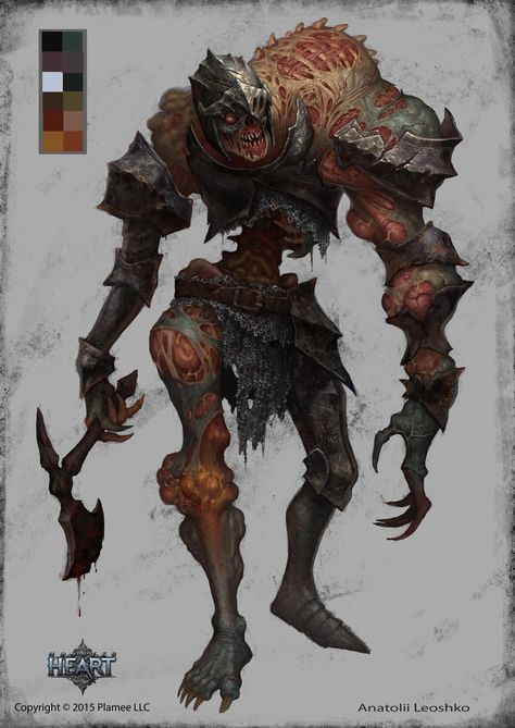 Mutated Zombie, Zombie Knight, Lovecraft Monsters, Arte Zombie, Dark Creatures, Cartoon Monsters, Cool Monsters, Knight Art, Fantasy Monster