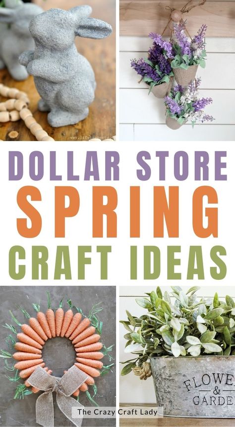 Beautiful Spring Dollar Store Crafts - crafts and DIY decor for Spring Spring Wreath Diy Dollar Stores, Spring Crafts For Elderly, Spring Crafts For Seniors, Dollar Store Spring Crafts, Crafts For Seniors Assisted Living, Crafts For Elderly Assisted Living, Easter Crafts For Seniors, Spring Dollar Store Crafts, Assisted Living Crafts