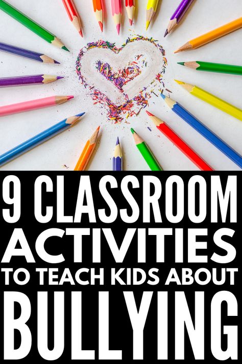 9 Anti Bullying Activities for Kids | Whether you’re a parent looking for ideas to help teach your child to stand up and put a stop tp bullying at school, or a teacher looking for crafts, activities, and games to incorporate into your lesson plans in the classroom, this collection of tips and tools is sure to inspire you. We go beyond bucket fillers and wrinkled hearts and have 9 unique ideas you’ll love! #bullying #bullyingactivities #kindness #randomactsofkindness #saynotobullying #choosekind Antibullying Ideas, Classroom Pledge, Cyberbullying Prevention, Bucket Fillers, Middle School Counseling, Special Education Elementary, Crafts Activities, Teach Kids, Role Model