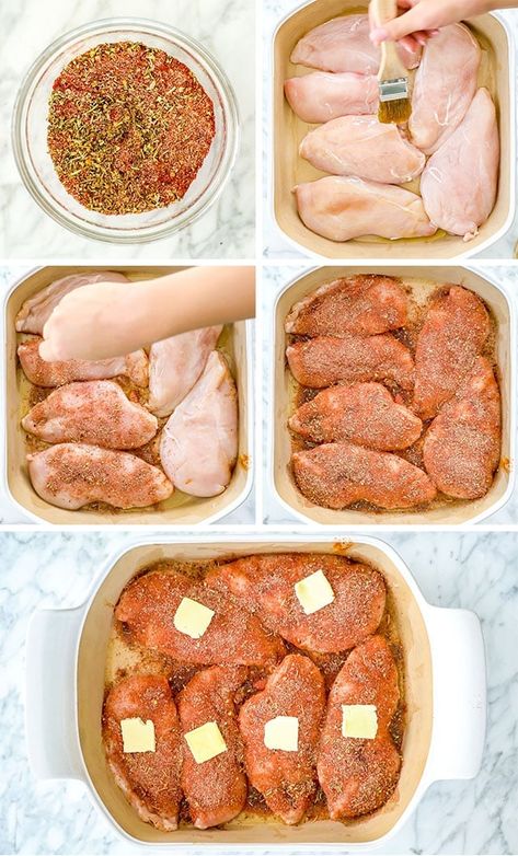 This Oven Baked Chicken Breast Recipe makes the best, easiest, juiciest chicken breasts, deliciously seasoned then baked to perfection! #bakedchicken #winnerwinnerchickendinner #ovenbakedchicken Chicken Breast Oven Recipes, Juiciest Chicken, Oven Baked Chicken Breast Recipe, Chicken Breast Oven, Chicken Breast Recipes Baked, Easy Chicken Breast, Chicken Breast Recipes Easy, Easy Baked Chicken, Easy Chicken Dinner Recipes