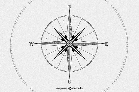 Compass Illustration Art, Compass Graphic Design, Hand Illustration Design, Compass Illustration, Compass Graphic, Scratchboard Illustration, Simple Compass, Marketing Schedule, Compass Drawing