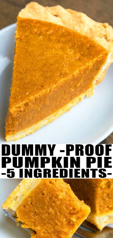 BEST PUMPKIN PIE RECIPE- Quick, easy, homemade from scratch with 5 simple ingredients. This classic Thanksgiving dessert is loaded with pumpkin pie spice, has a flaky pie crust and creamy filling with condensed milk. Can also be made crustless! From CakeWhiz.com #pie #pumpkin #pumpkinpie #dessert #dessertrecipes #thanksgiving #fall #baking Pumpkin Pie With Premade Crust, Cheesecake Strawberries, Best Pumpkin Pie Recipe, Pumpkin Pie Recipe Easy, Classic Thanksgiving, Pie Filling Recipes, Best Pumpkin Pie, Pumpkin Recipes Easy, Yummy Deserts