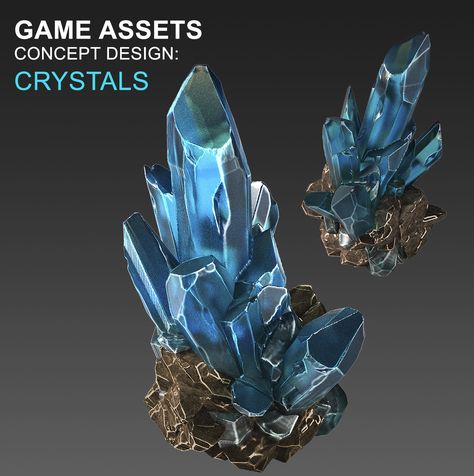 Crystals Concept Art, Giant Crystal Fantasy Art, Arcane Crystal, Crystal Concept Art, Map Concept Art, Fantasy Materials, Crystals Drawing, Crystal Artwork, Fantasy Crystal