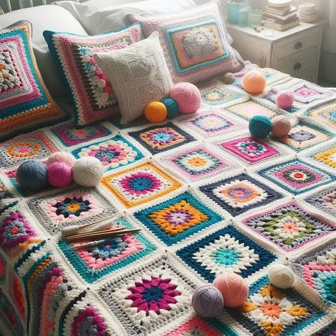 Crochet Bed Spread, Simple Bed Sheets, Bedsheets Designs, Crochet Bedsheets, Crochet Blanket Chevron, Crochet Bedspread Pattern, Yarn Craft, Crochet Bedspread, Beginner Crochet Projects