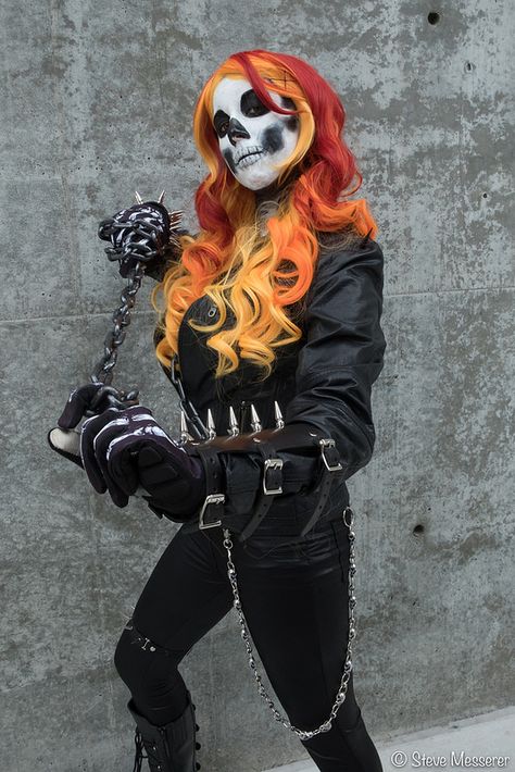 Female Ghost Rider, Ghost Rider Costume, Female Ghost, Cute Zombie, Halloween Coustumes, Disfraces Halloween, Marvel Cosplay, Fantasias Halloween, Halloween Photoshoot