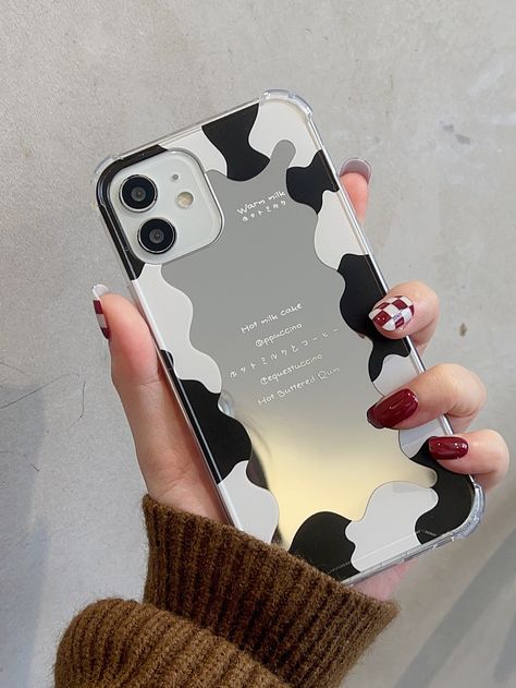Multicolor    TPU Animal Phone Cases    Phone/Pad Accessories Mirror Phone Cases, Cow Print Mirror, Toro Logo, Print Mirror, Mirror Phone Case, Animal Phone Cases, Cute Toe Nails, Pretty Iphone Cases, Cute Toes