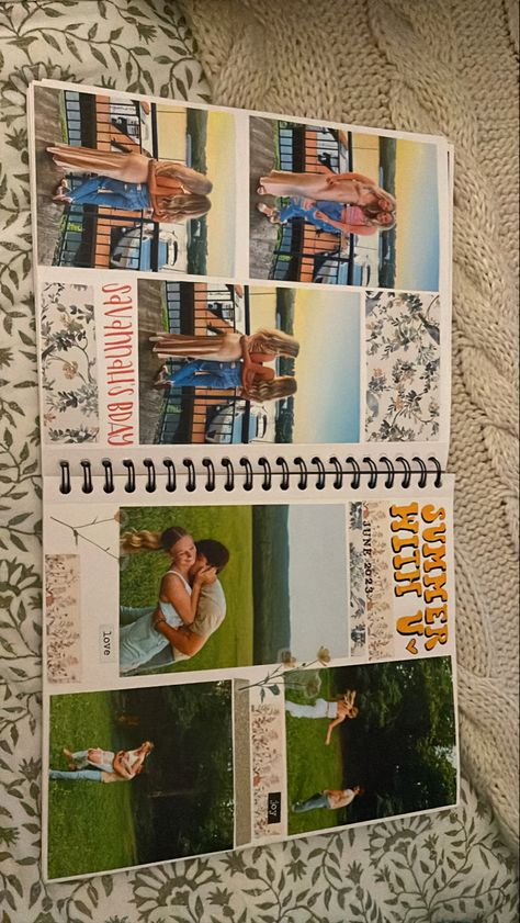 Cover For Scrapbook Ideas, Scrapbooking Pictures Ideas, Photo Scrap Booking Ideas, College Photo Album Ideas, Photo Book Birthday Gift, Scrapbook Ideas Summer Memories, What To Scrapbook About, Best Friend Photo Book Ideas, Couples Scrapbook Pages Ideas