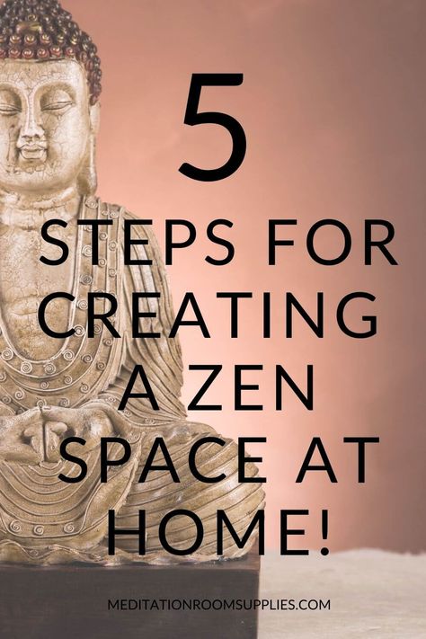 How to use zen decor ideas to feel peaceful at home. Learn how to choose the perfect colors, furniture, home accents and more to create a serene bedroom and living room. home decor, zen decorating ideas, bedroom decor ideas, living room decor ideas, zen den. Zen Decorating Ideas, Zen Den Ideas, Buddha Bedroom, Small Meditation Room, Vintage Room Decor Ideas, Yoga Bedroom, Home Meditation Room, Boho Living Room Decor Ideas, Meditation Room Design