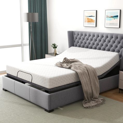 Headboards For Adjustable Beds, Headboard For Adjustable Bed, Adjustable Bed Frame Ideas, Adjustable Bed Headboard, Home Structure, Adjustable Bed Frame, Adjustable Bed Base, Adjustable Bed, Firm Mattress