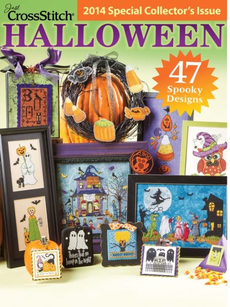 Cross Stitch Patterns, Cross Stitch Halloween, Halloween Cross Stitch Patterns, Cross Stitch Magazines, Spooky Designs, Just Cross Stitch, Halloween 2014, Halloween Cross Stitches, Stitch Patterns