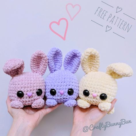 Cube Bunny Rabbit Amigurumi Pattern Amigurumi Patterns, Cube Kitty Cat Free Crochet Pattern, Small Bunny Crochet Pattern Free, Crochet Bunny Patterns, Free Crochet Bunny, Crochet Rabbit Free Pattern, Crochet Bunny Amigurumi, Easter Crochet Patterns Free, Bunny Patterns