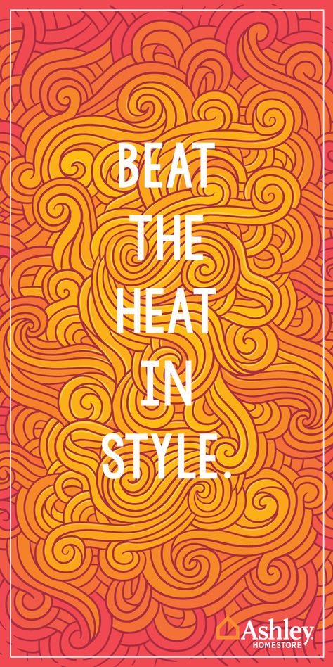 Don't let the heat get you down. Stay cool all summer long with these beat the heat tips. Surviving Summer, Ashley Homestore, Product Marketing, Gold Aesthetic, Bring The Heat, Aesthetic Things, Ashley Furniture Homestore, Extreme Heat, Beat The Heat