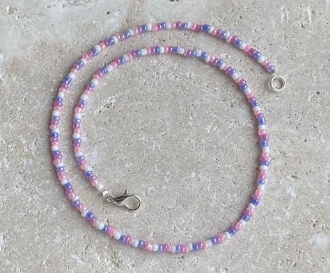 257JEWELLERY - Etsy UK Pink And Purple Beaded Necklace, Beads Necklace Ideas, Handmade Necklace Ideas, Bead Necklace Ideas, Beaded Necklace Ideas, Seed Beaded Jewelry, Seed Beaded Necklace, Purple Beaded Necklace, Kalung Manik-manik