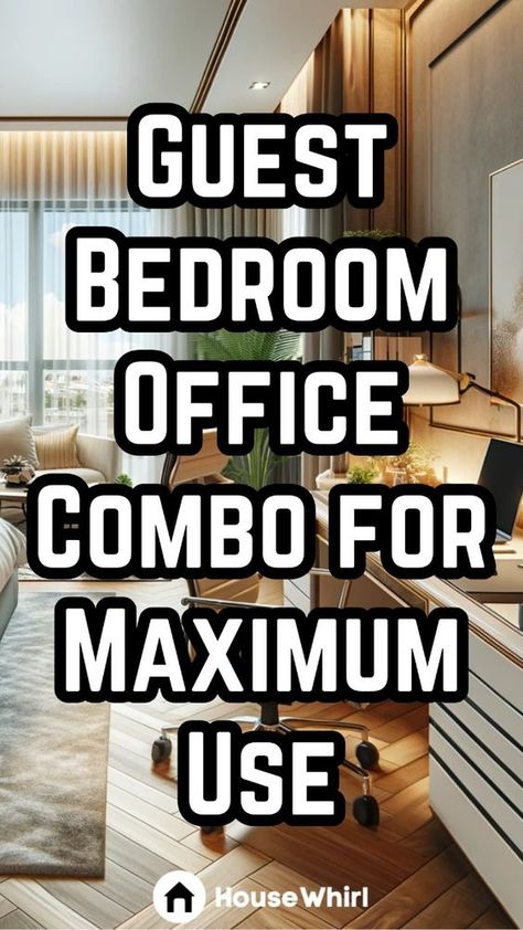 Maximize your space with a functional guest bedroom office combo. Incorporate multi-purpose furniture, smart storage solutions, and stylish decor to create a dual-purpose room that's both welcoming and efficient. Tv Room And Guest Room Combo, Feminine Bedroom Office Combo, Sitting Room Guest Room Combo, Small Spare Room Office Ideas, Gym Office Guest Room Combo, Guest Craft Room Combo, Guest Bedroom And Gym Combo, Ideas For A Spare Room, Small Office And Guest Room