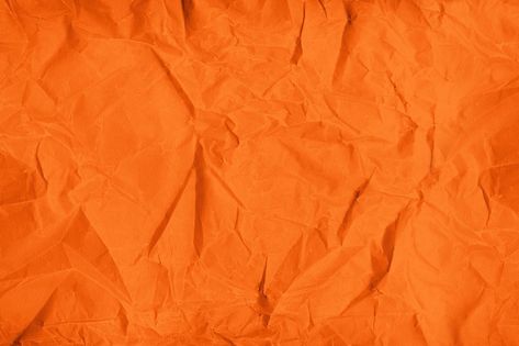 Old orange crumpled paper texture background. Wallpaper Red Crumpled Paper, Orange Paper Texture, Orange Texture Background, Orange Paper Craft, Red Paper Texture, Crumpled Paper Texture, Crumpled Paper Background, Crumpled Paper Textures, Crushed Paper