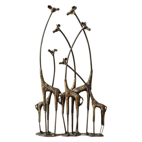 The Giraffe Sculpture Towering Herd by SPI Home is a striking and modern artistic depiction of six safari giants standing tall. Crafted in sturdy Cast IronEye-catching design inspired by nature and perfected by modern artistsContemporary style with careful craftsmanshipThe Giraffe Sculpture Towering Herd by SPI Home celebrates the bonds of family while expressing your passion for exotic wildlife. About SPI HomeSince 1973 SPI Home Decor has allowed you to accentuate your personal environment with Metal Sculptures, Tall Sculpture, Giraffe Sculpture, Standing Sculpture, Design Inspired By Nature, The Giraffe, Sculptures For Sale, Contemporary Sculpture, Metal Sculpture