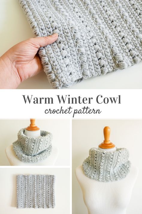 Amigurumi Patterns, Crochet Snood Cowl, Crochet Puff Stitch Scarf, Free Crochet Cowl Patterns For Women, Snood Pattern Crochet, Crochet Cowl Pattern Free, Puff Stitch Scarf, Crochet Winter Scarf, Stitches Crochet