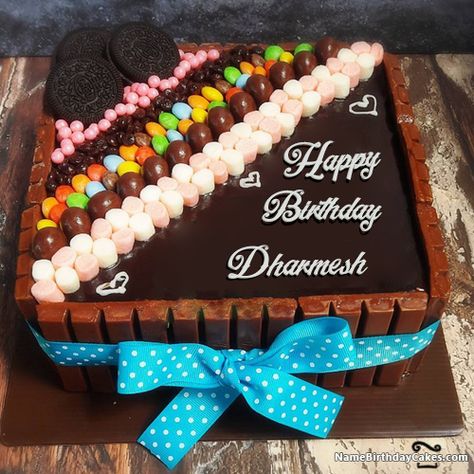Happy Birthday Dharmesh - Video And Images Happy Birthday Friend Cake, Latest Birthday Cake, Chocolate Cake With Name, Happy Birthday Ashley, Write Name On Cake, Happy Birthday Chocolate Cake, Birthday Cake Write Name, Happy Birthday Joe, Birthday Cake Writing